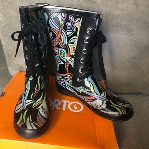 Sporto lace up rain boots